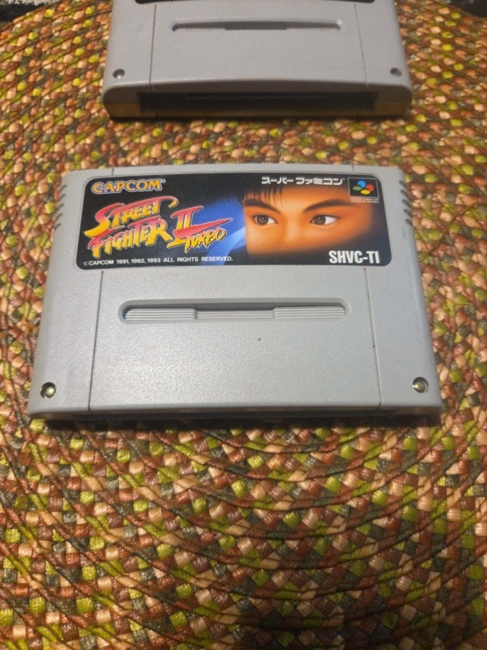 Street Fighter II Turbo Super Famicom Game Cartridge - Gray